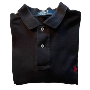Polo by Ralph Lauren Blue Label Men's Polo Shirt M Jet Black A+